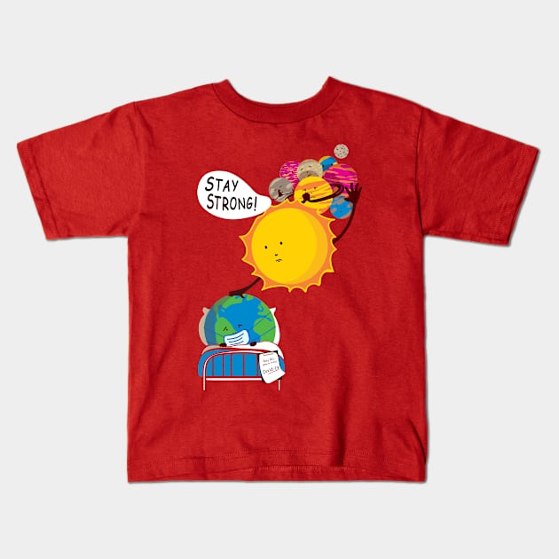 Stay Strong! Kids T-Shirt by jemae